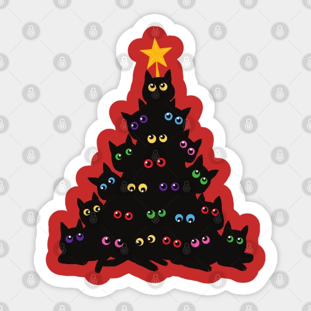 Cat Christmas Sticker by ngerog